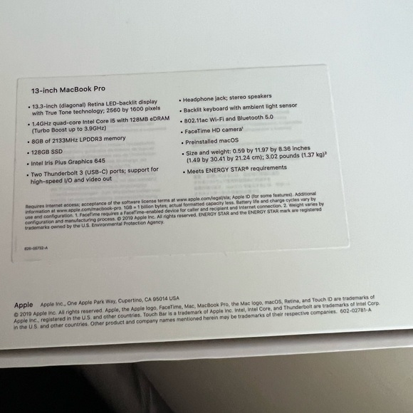 2019 Apple MacBook Pro 13-inch. - Picture 5 of 5